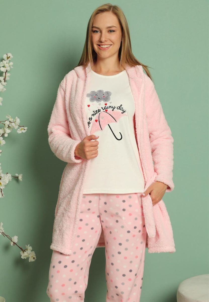 Пижама женская и халат Sny 20031 розовый Пижама женская и халат Sny 20031 розовый из 4