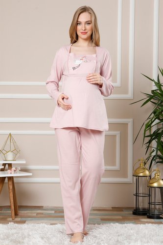 Женщина беременна пижама SNY 8027 розовый Женщина беременна пижама SNY 8027 розовый из 3