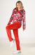 Женский бархатный спортивный костюм Jiber 3902 красный