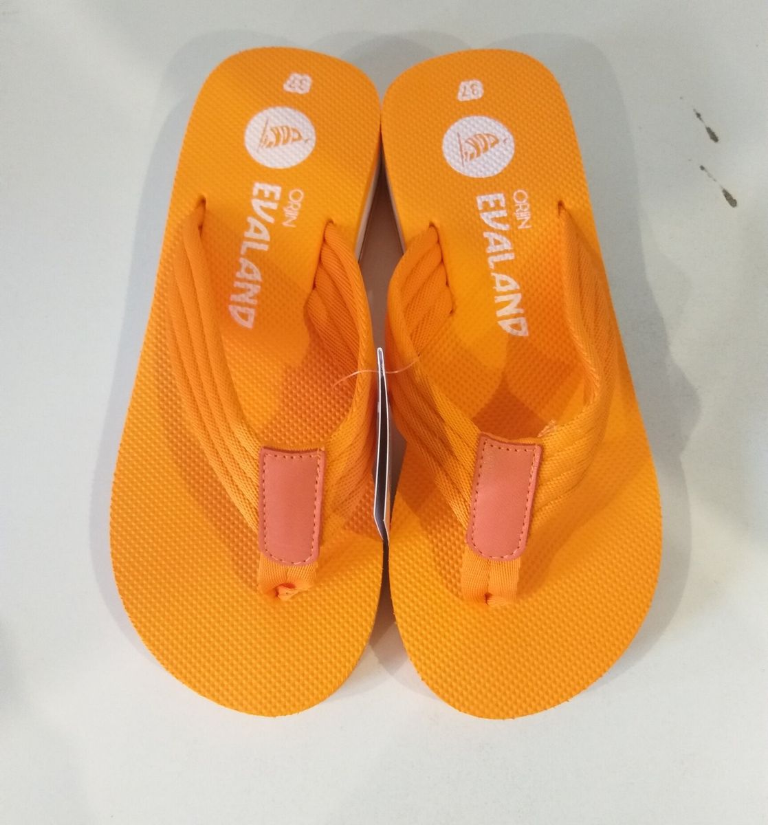 Женская пляжная обувь на каблуке Evaland 4017-11 оранжевый Женская пляжная обувь на каблуке Evaland 4017-11 оранжевый из 5