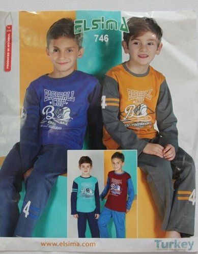 Пижама детская для мальчиков Elsima 746 бордовый Пижама детская для мальчиков Elsima 746 бордовый из 1