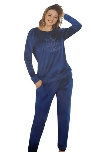 Женская бархатная пижама Jiber 3931 синий Женская бархатная пижама Jiber 3931 синий из 1