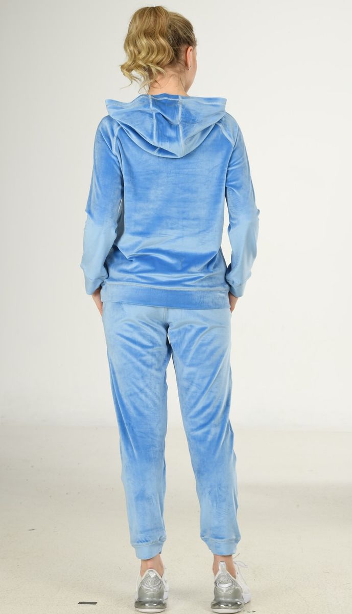 Женская бархатная пижама Jiber 3932 синий Женская бархатная пижама Jiber 3932 синий из 5
